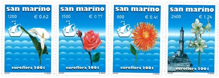 San Marino - Euroflora - Postfrisk sæt 4v