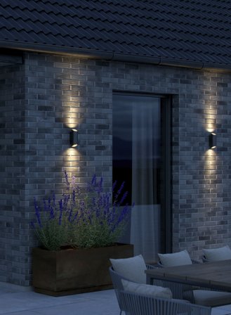 Nico Round vegglampe - sort