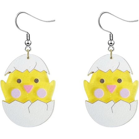 Akryl øredobber for kvinner, påskekanin påskeegg nisser gulrot øredobber lette kanin påske dinglende dråpe øredobber smykker ornament