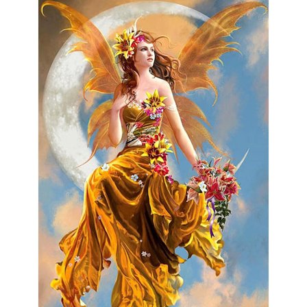 30 x 40 cm, Kuun enkeli Timanttimaalaus Embroider Diamond