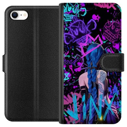 Yhteensopiva Lompakkokotelo Apple Apple iPhone 6 Värikäs graffitipiirustus, jossa on sinipäinen hahmo urbaanissa katutaidetyylissä