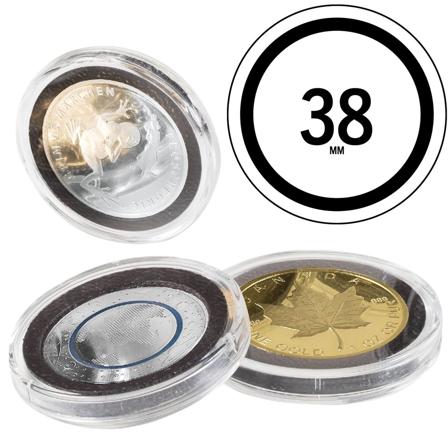 ULTRA Intercept runde møntkapsler til mønt Ø 38 mm - 10 stk.