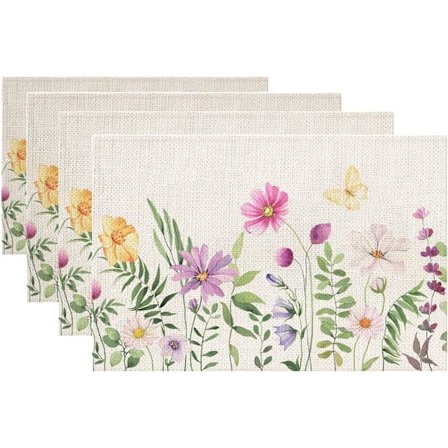 Sommardekorationer Blommiga Bordstabletter 45 x 30 cm Säsongsbetonade