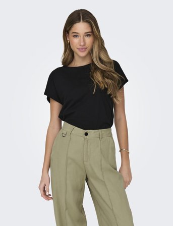 ONLY Onlmay Life S/S Open Back Top Box Jrs - Black - S