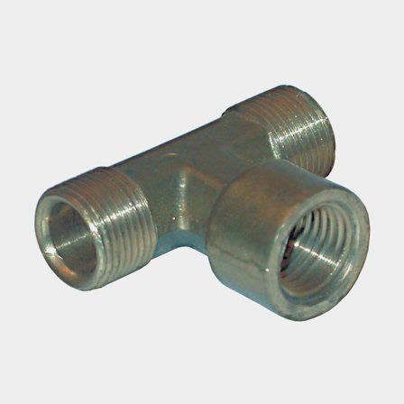 T-rör 2x9/16-24 1/4"NPT(hona)