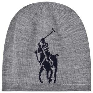 Kids - Ralph Lauren Grey Branded Beanie 7-16 years - Headwear - 7-16 years - Grey