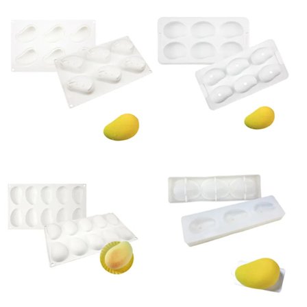Meibum Mangifera Design Silikone Kageforme Frugt Mousse 6 Hulrum Mango Kage Bagning Værktøj Dessert Køkken Bageudstyr
