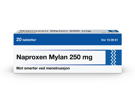 Naproxen Mylan Tabletter 250 mg, 20 stk.