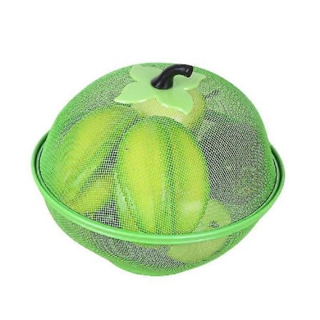 Fruktkorg med lock och handtag, extra små hål