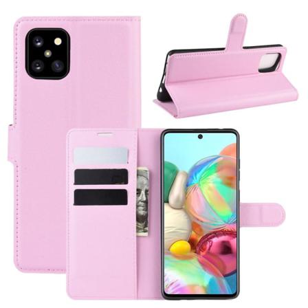 Samsung Galaxy Note 10 Lite - Litchi Plånboksfodral - Ljus Rosa Lightpink Ljus Rosa