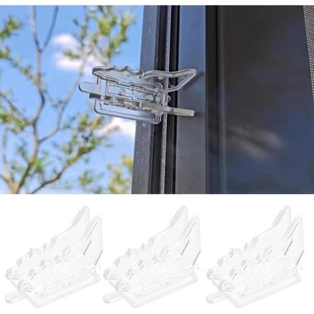 4-pak vindue børnesikkerhedslåse selvklæbende skydedørs børnesikring