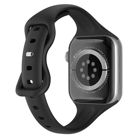 Apple Watch (45 mm) klockarmband i enkel silikon - Svart