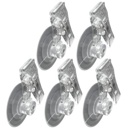 5 st sugkoppsklips Stabil Multi-use Transparent Väggmonterad Rund Sugkoppshållare Hushållsartiklar