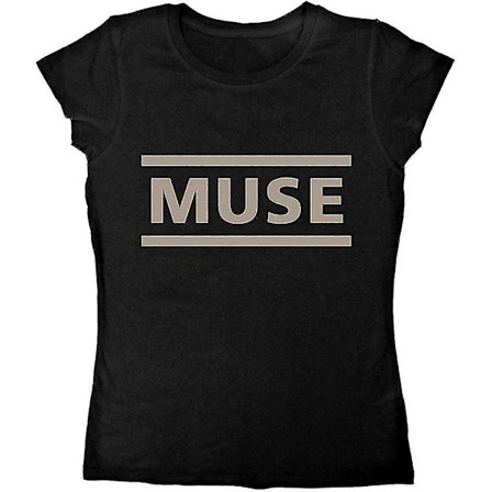 Dam Muse-logotyp Matt Bellamy Rock Heavy Metal Officiell T-shirt Dam Flickor