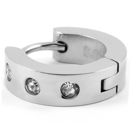 Triple Cubic Zirconia Earring for Men