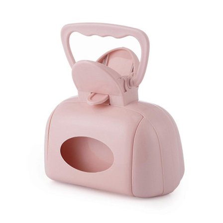 Kompakt utendørs gående kjæledyr bæsj plukke opp klips Kjæledyr avfall bæsj Scooper Praktisk hunder katter Avfall Plukker Rengjøring Spade Rosa