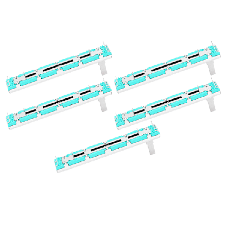 5 stk. Slide Potentiometer B10K Dobbelt Kanal Lige Slide Mixer Fader til Flere Formål B10K