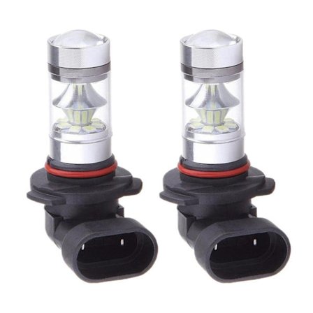 2 stk. Bil 9006 HB4 100W Isblå LED-pære til Tåge Kørelys DRL Lys