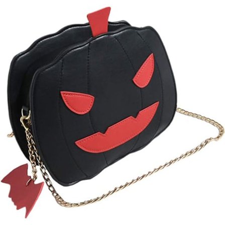 Crossbody Bag Halloween Pumpkin Messenger Bag Devil Shoulder Chain Bag för kvinnor Flickor Barn