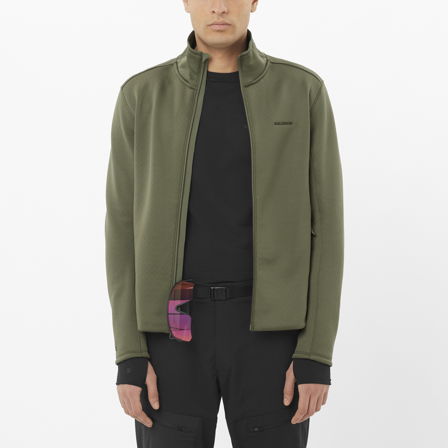 Salomon - Střední vrstva Oblečení Outline Warm Fleece Fz M - Grape Leaf