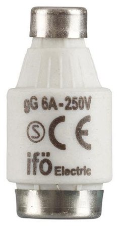 Ifö Electric gG D-säkring 250V 6A, 1-pack, Elfördelning & strömförsörjning