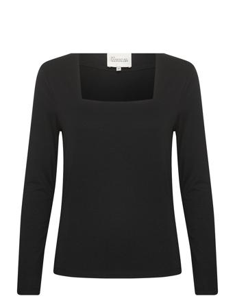 Viggamw Square Neck Blouse My Essential Wardrobe Black