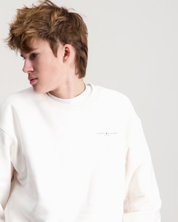 Tommy Hilfiger MINI CORP C-NECK SWEATSHIRT Hvid Trøjer Dreng - Kids Brand Store