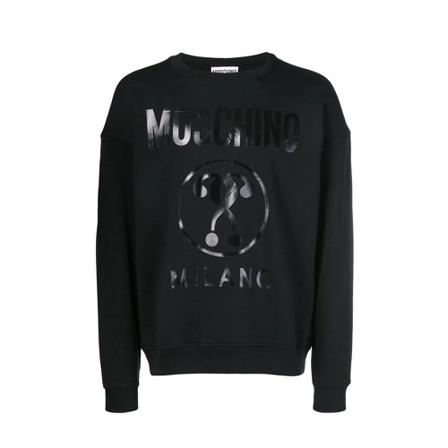 Moschino, Sweat Czarny, Mężczyzna, Rozmiar: S