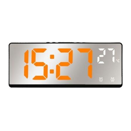 LED-digital display, elektronisk multifunktionsklocka (orange typsnitt)