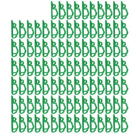 100 stk. Julelys Klip til Tagrender Genanvendelige Vandtætte Frostsikre Plastik Klip til Tagrender Lyskæde Kroge til Fest Kontor Græsgrøn