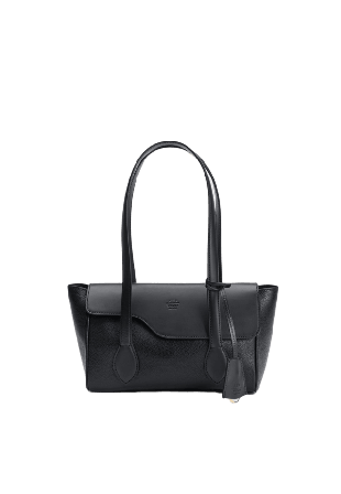 ATP Atelier Eira Black Grained Calf/Vacchetta Handväskor Dam Svart ONESIZE