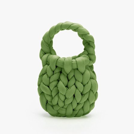Naisten käsilaukut Paksu köysi kudottu VIHREÄ