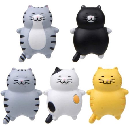 5 stk Magnetiske Kjøleskapsmagneter Dyr Katt Form Kjøleskapsmagneter For