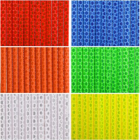 Cykelekrar Reflektor, 6/72-pack (Blå*12+Grön*12+Röd*12+Gul*12+Orange*12+Vit*12)