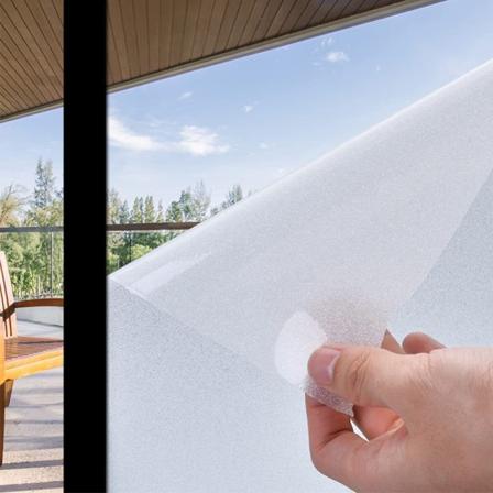 Tykk, transparent, ugjennomsiktig og limfri, avtagbar elektrostatisk frostglassfilm Pure frosted 30cm * 1m