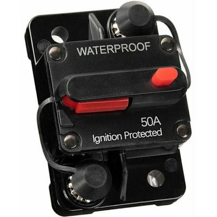 50A vandtæt afbryder til 12V-48V DC-systemer, sikringsholder, manuel initialisering, egnet til flere farver YYV