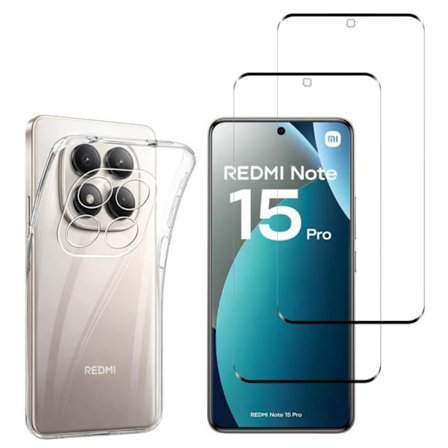 Cover til Xiaomi Redmi Note 15 PRO 4G og 2 hærdede glas skærmbeskyttelsesfilm Phonillico