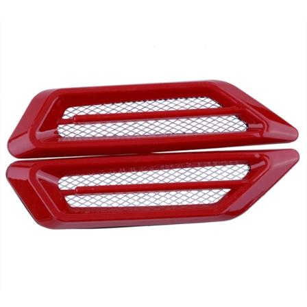 Bil Sideskærm Luftventil Hood Scoop RØD Red
