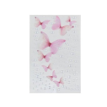 3D Fjäril Strass Klistermärken Kropp Makeup Juveler Klistermärken P5D3 DIY Öga B A3V4