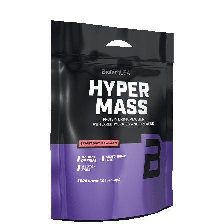 Weight gainer Biotech USA Hyper Mass Gainer 6,8 kg, Strawberry - Bodyman.dk