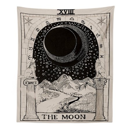 Seinälle ripustettava tarot-seinävaate, taianomainen tähti, iso seinävaate