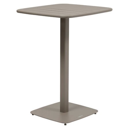 Højt firkantet bord med 2 sæder, rustfri finish