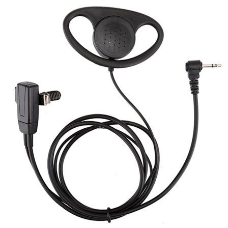 2 kpl Motorola 2-suuntaisen radion D-muotoinen kuuloke mikillä ja PTT-painikkeella