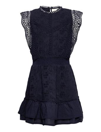 Takala Embroidery Dress Dresses & Skirts Dresses Casual Dresses Short-sleeved Casual Dresses Blå The New