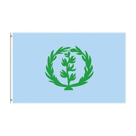 Flagshow Eritreansk Historisk Flag 1952-1961 90x150cm: Autentisk Eritrea National Banner, Indendørs/Udendørs Dekoration 90 x 150cm