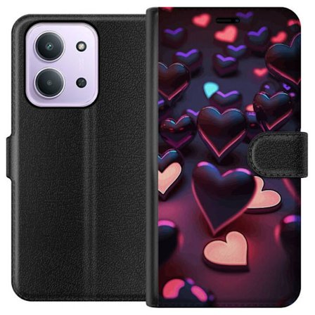 Yhteensopiva Lompakkokotelo Xiaomi Xiaomi Redmi 15C KeskiyönSydämet