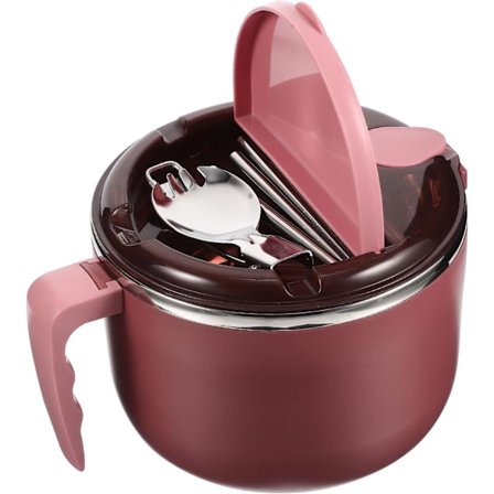 1 sett med instant nudler boller rustfritt stål matbeholdere rustfritt stål beholdere asiatiske nudler ramen boller