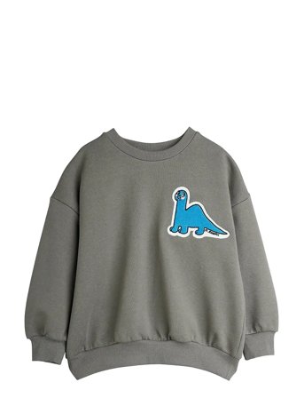 Mini Rodini Dino Patch Sweater - Grey - 56/62