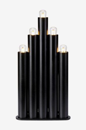 Markslöjd - Ljusstake ORGANO 5L - Svart - Adventsljusstakar - Från Homeroom