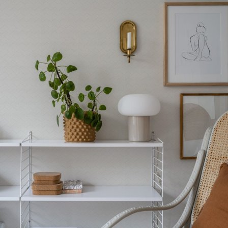 Duro Tapet, Strå 610-01 Hav & Land, L, Vitvit, Färg & tapeter